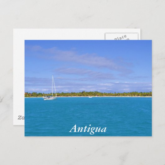 zeilboot in Antigua Briefkaart (Voorkant / Achterkant)