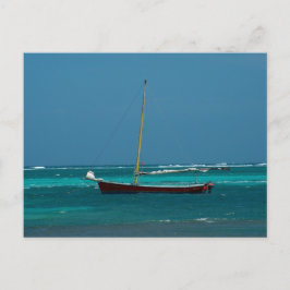 Zeilboot in Belize Briefkaart