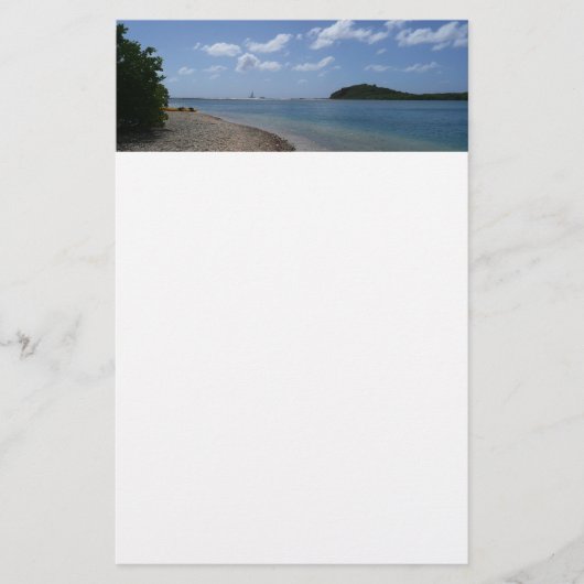 Zeilboot in de buurt van St. Thomas Briefpapier (Voorkant)