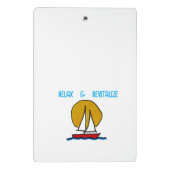 Zeilboot in de zon mini klembord (Achterkant)