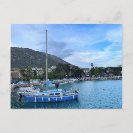 Zeilboot in Harbour Corinth Greece Briefkaart