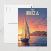 Zeilboot in Ibiza Spanje Reizen Briefkaart (Voorkant / Achterkant)