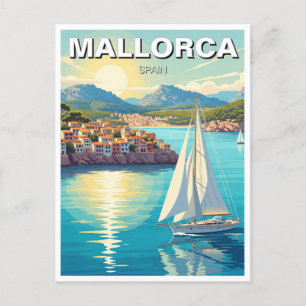 Zeilboot in Mallorca Spanje Reizen Briefkaart