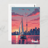 Zeilboot in Toronto Canada Reizen Briefkaart (Voorkant / Achterkant)