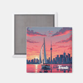 Zeilboot in Toronto Canada Reizen Magneet (Voorkant / Achterkant)