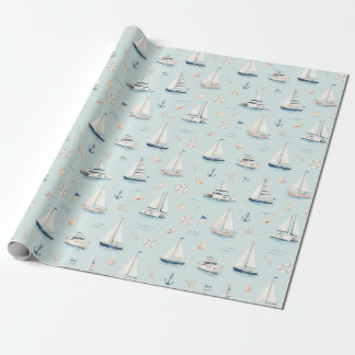 Zeilboot Jacht Aquarel Oceaan Cadeau Cadeaupapier