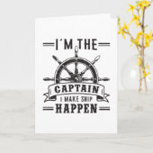 Zeilboot Kapitein Sailor Grappig cadeau idee Kaart (Gele Bloem)