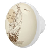  zeilboot keramische knop (Rechts)