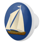 Zeilboot Keramische Knop (Rechts)