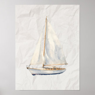 Zeilboot kinderkamer decoratie baby jongen