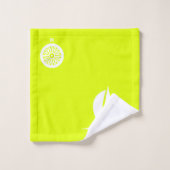 Zeilboot & Kompas in Neon Yellow Bad Handdoek (Wasdoekje)