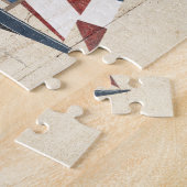 Zeilboot met Amerikaanse vlag Legpuzzel (Zijkant)