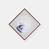 Zeilboot met Lijst Rope Servet (Hoek)