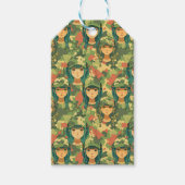 Zeilboot met scharlaken zeilen waterverf cadeaulabel (Voorkant)