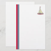 Zeilboot met stropen briefpapier (Voorkant / Achterkant)