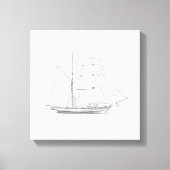 Zeilboot met  zeilboot canvas afdruk (Voorkant)
