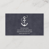 zeilboot | Metallic textuur achtergrond Visitekaartje (Achterkant)