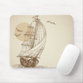 zeilboot muismat (Met muis)