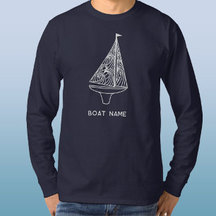 Zeilboot naam nautisch t-shirt