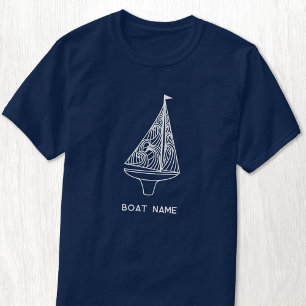 Zeilboot naam nautisch t-shirt