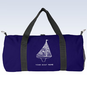 Zeilboot Naam Nautische Marine Blauw Plunjezak