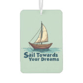  Zeilboot Nautisch Inspirerend Quote Luchtverfrisser (Achterkant)