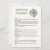 Zeilboot Nautische Golven Bachelorette Weekend Kaart (Achterkant)