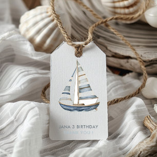 Zeilboot Nautische Verjaardag I Cadeaulabel