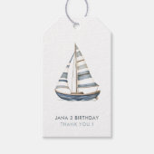 Zeilboot Nautische Verjaardag I Cadeaulabel (Voorkant)