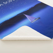 Zeilboot onder een Sterrennacht Sky Sherpa Deken (3/4)