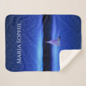 Zeilboot onder een Sterrennacht Sky Sherpa Deken (Voorkant (horizontaal))