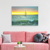 Zeilboot op Banderas Bay 0884 Canvas Art Print (Insitu (Woonkamer))