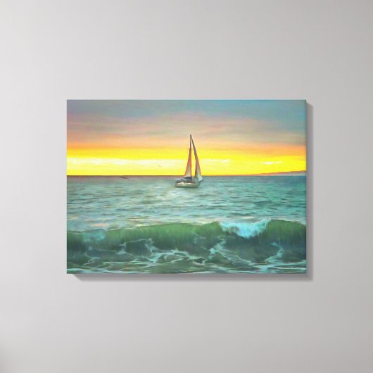 Zeilboot op Banderas Bay 0884 Canvas Art Print (Voorkant)