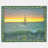 Zeilboot op Banderas Bay 0884 Fleece Deken (Voorkant (Horizontaal))
