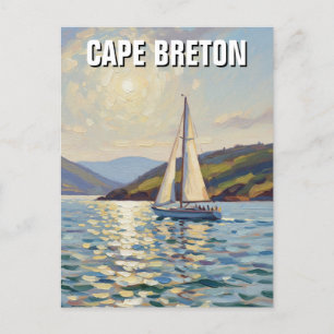 Zeilboot op Cape Breton Island Canada Briefkaart