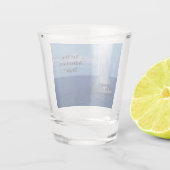 Zeilboot op de Blauwe Oceaan Shot Glas (Achterkant)