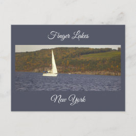 Zeilboot op een Lake Briefkaart