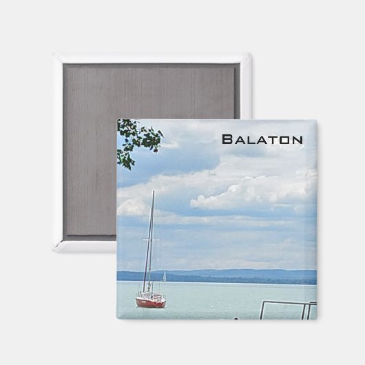 Zeilboot op het Balatonmeer Magneet (Voorkant / Achterkant)