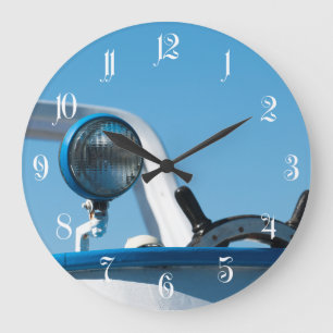 Zeilboot op het vliegwiel grote klok