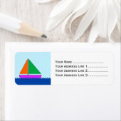 Zeilboot op het water etiket (Insitu)