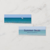 Zeilboot op het zee mini visitekaartje (Voorkant / Achterkant)