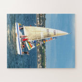 Zeilboot op Jersey Legpuzzel (Horizontaal)