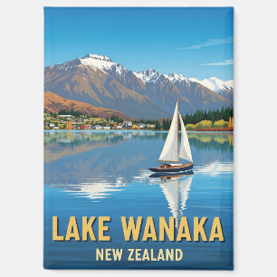 Zeilboot op Lake Wanaka Nieuw-Zeeland Magneet