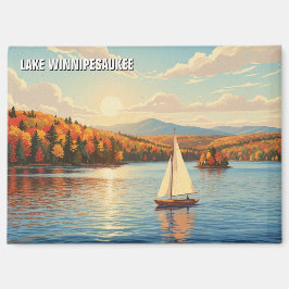 Zeilboot op Lake Winnipesaukee Travel Magneet