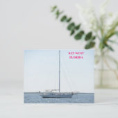 Zeilboot op Ocean Key West Florida Briefkaart (Staand voorkant)