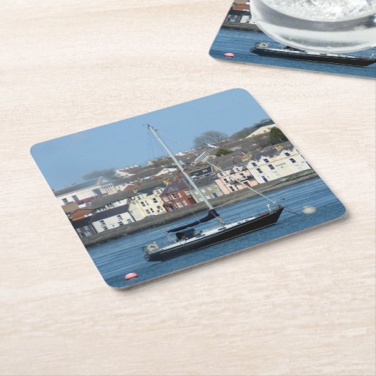 Zeilboot op Rest in Irish Harbour - Onderzetter (Schuin)