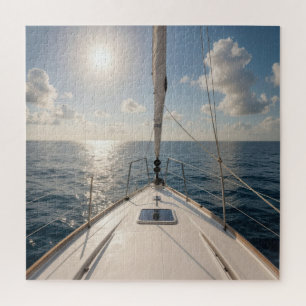 Zeilboot op rustig oceaanwater legpuzzel