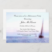 Zeilboot op Sunset Invitation Kaart (Voorkant / Achterkant)