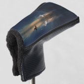 Zeilboot op water met sterren in de lucht Putter Golfheadcover (3/4 voorkant)