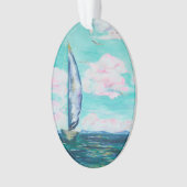 zeilboot ornament (voorkant)